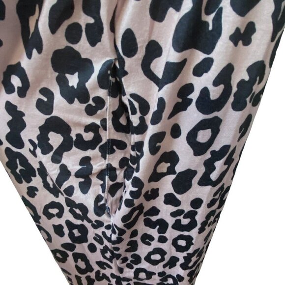 Leopard Jumpsuit Plus Size 2X Black Pink Leopard Stretch Jersey NWOT - Picture 10 of 12